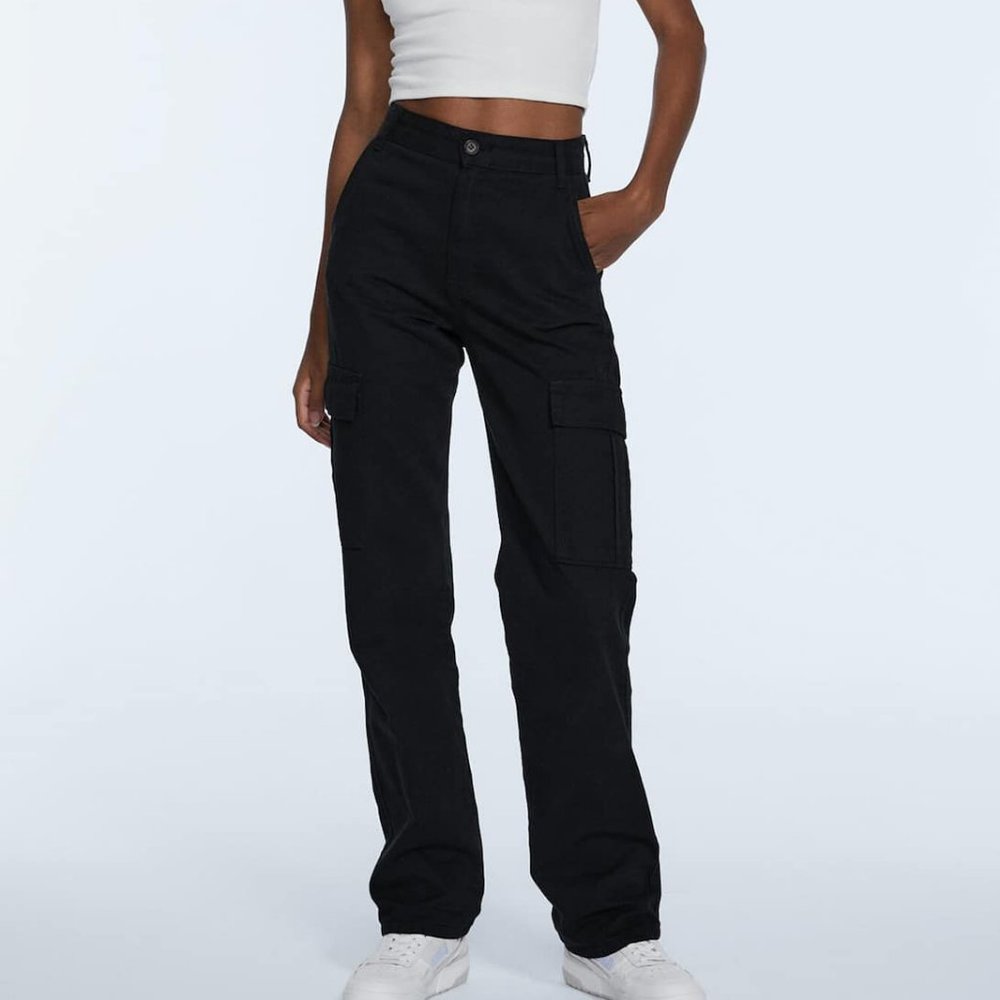 Straight fit cargo trousers